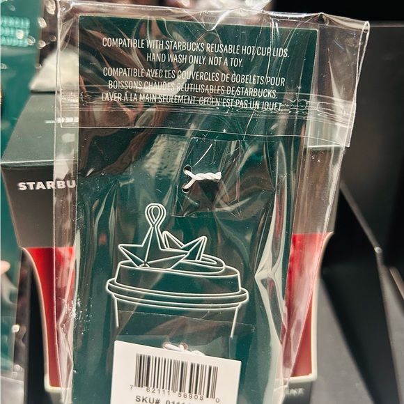 Starbucks Pink Glitter Star Keychain FOB Hot Cup Tumbler Lid Stopper New 2023 - Picture 7 of 12